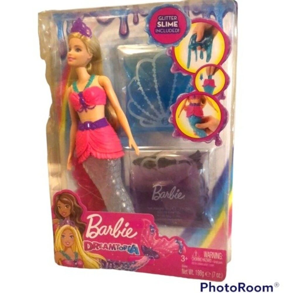 Barbie Dreamtopia Mermaid Doll with 2 Glitter Slime Packets NEW NIP